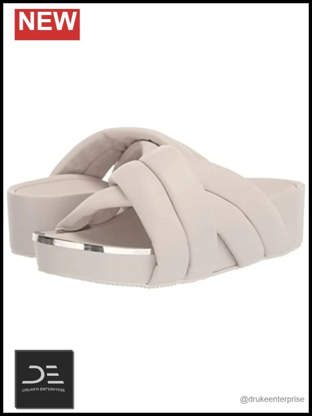 Criss Cross Platform Wedge Sandals Open Toe Ankle Strap Slip On Women